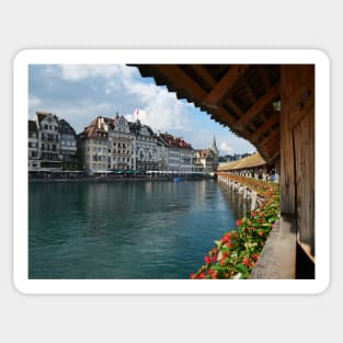 Kapellbrucke - Chapel Bridge of Lucerne Sticker